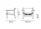 Fredericia- The Spanish Chair, sort eik/sort sete thumbnail