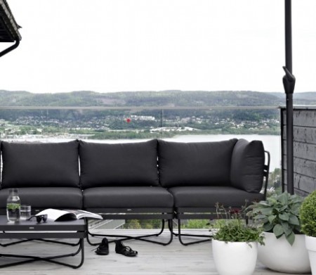 Ygg & Lyng bris outdoor sofa 3 - seters black