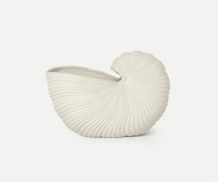 ferm living shell pot off-white