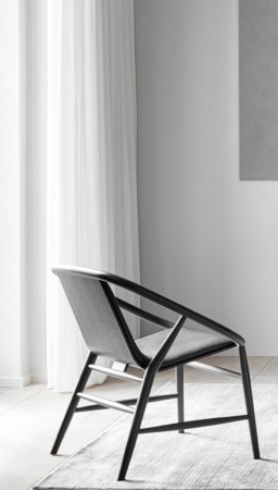 Fredericia Eve Lounge stol - sort  (utstillingsmodell)