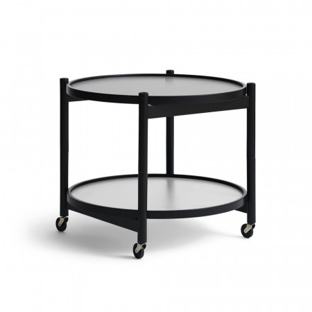 Brdr. Krüger - Tray Table - 60cm - Black Painted Beech LYS/MØRK GRÅ BRETT