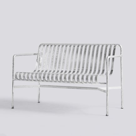 Hay  - Palissade / dining bench with armrest hot galvanised